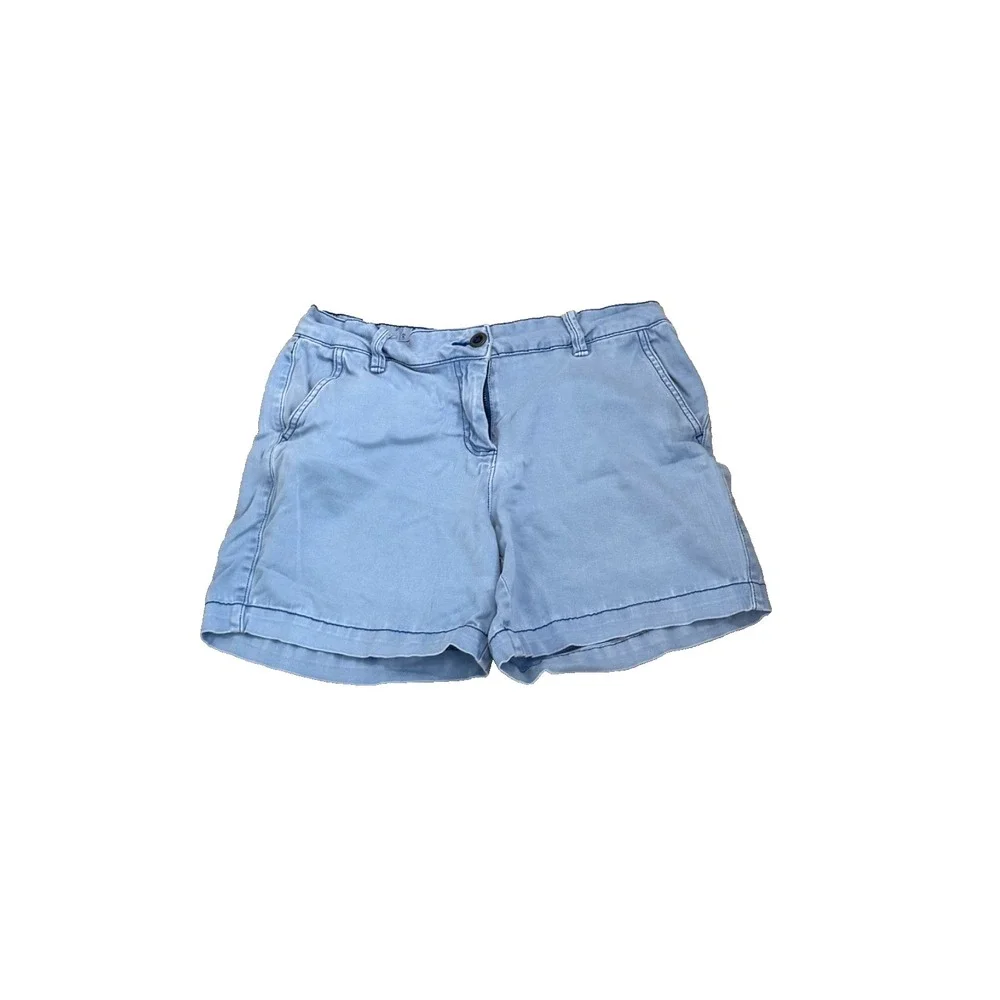 Land 'n Sea Women's Cotton Stretch Shorts; Light Blue; Size 4